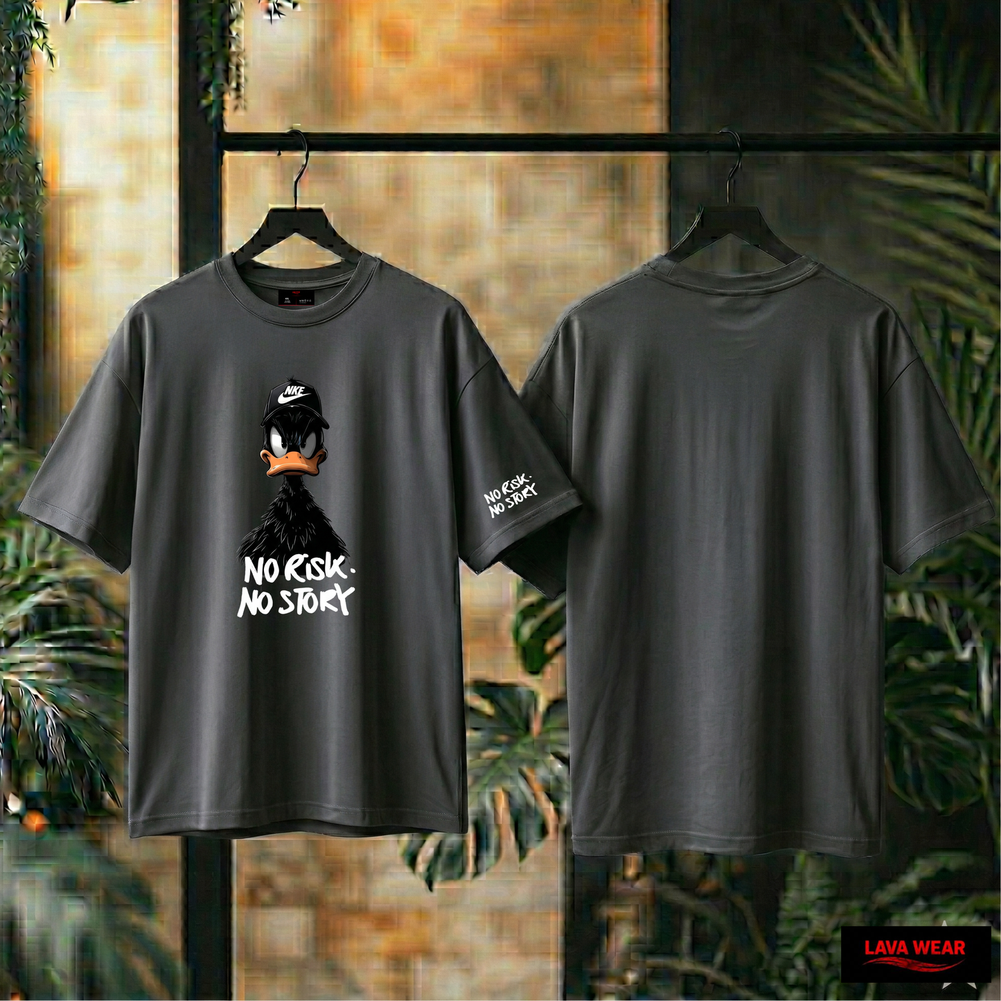 NO RISK NO STORY - over size - T-shirt