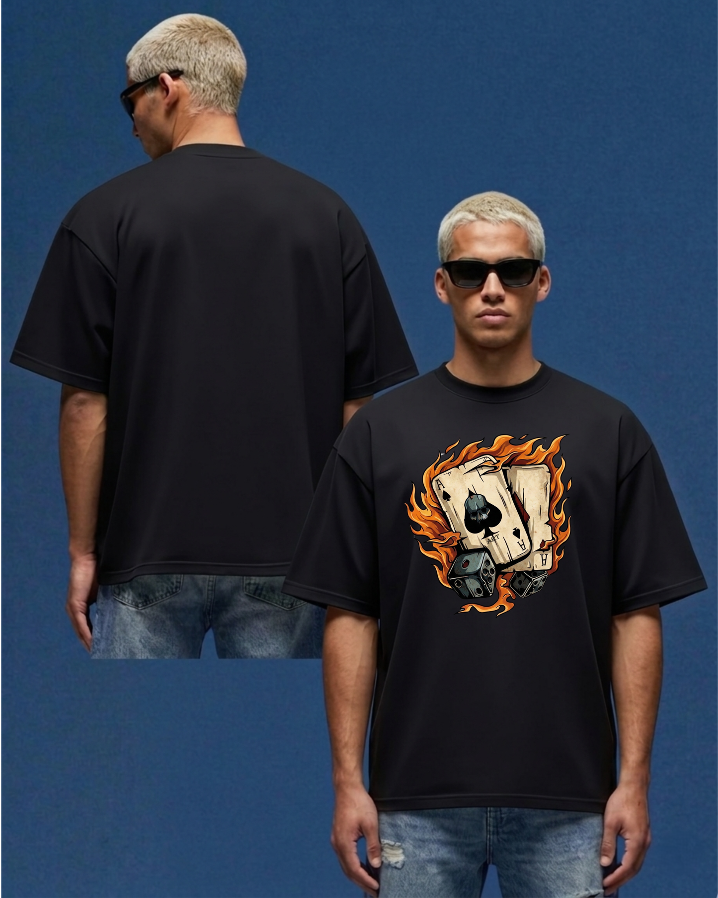 Dice and Cards Oversized Bolivar T-shirt