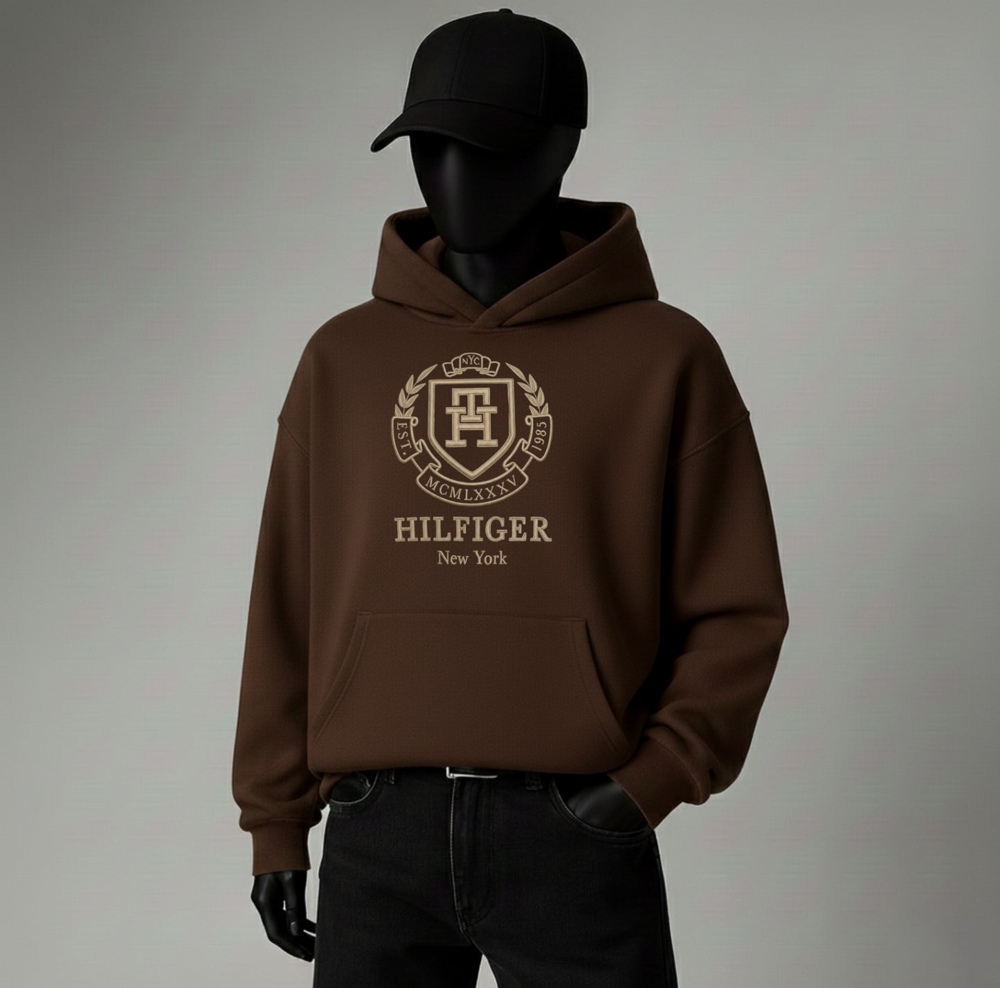 TOMMY HILFIGER- NEW YORK-Hoodies Embroidery-over size